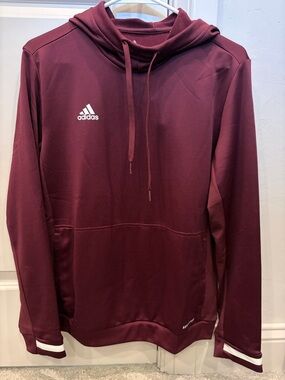 adidas Men’s Burgundy Pullover Hoodie